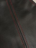 بوت شیفتر (گردگیر دور دنده) چرمی -مشکی دوخت قرمز - Image 3