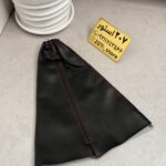 بوت شیفتر (گردگیر دور دنده) چرمی -مشکی دوخت قرمز