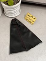 بوت شیفتر (گردگیر دور دنده) چرمی -مشکی دوخت قرمز