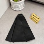 بوت شیفتر (گردگیر دور دنده)چرمی-مشکی دوخت مشکی