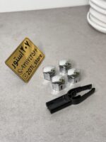 کاپ پیچ کروم براق به همراه انبر مخصوص-ست کامل 16 عددی