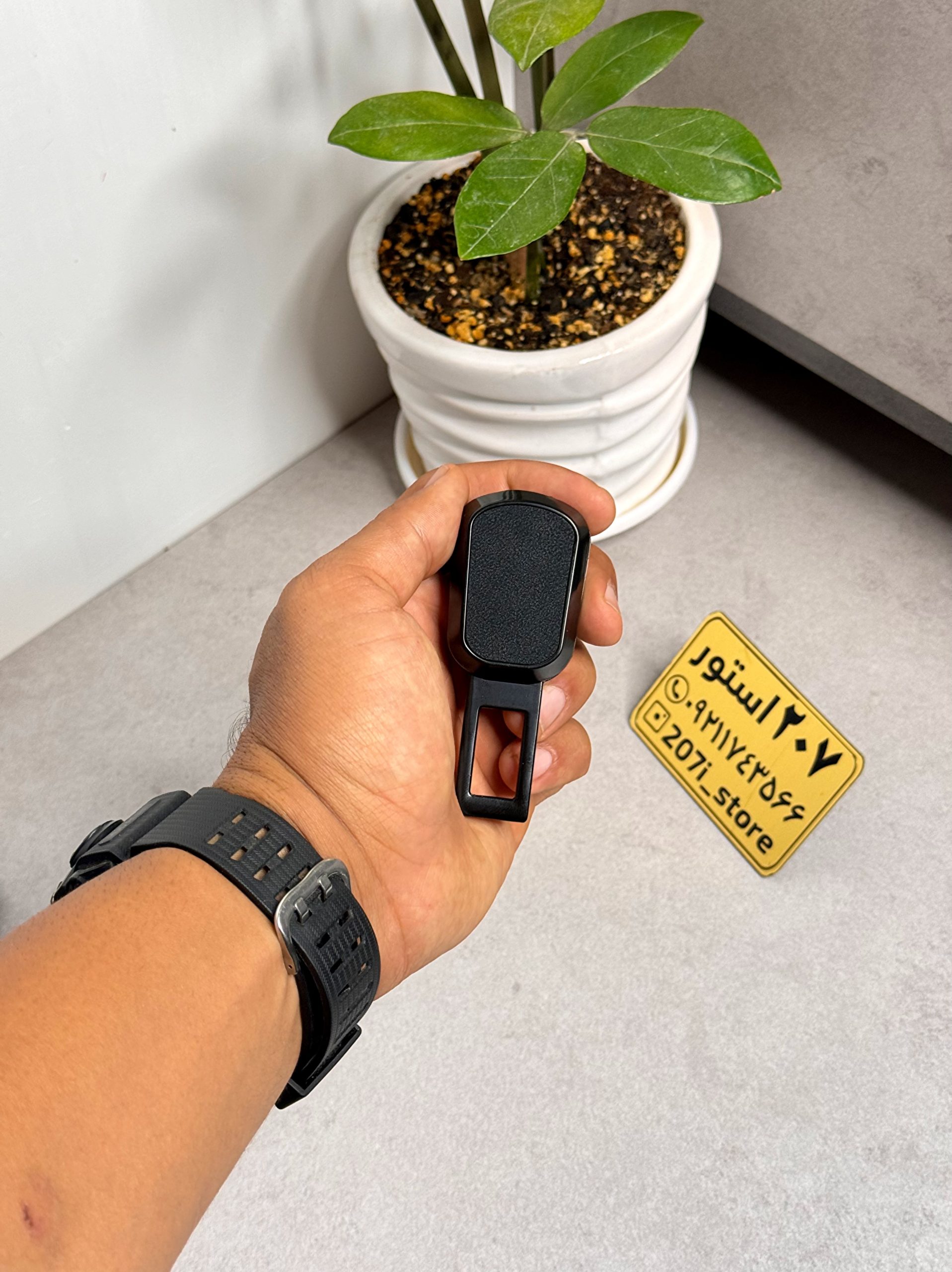 قطع کن آلارم کمربند فلزی وارداتی دو حالته -طرح کربن