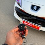 کاور ریموت فلزی وارداتی 2 رنگ پژو 206 و 207 و رانا وپارس جدید-مشکی قرمز