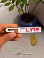 آرم نوشته GT LINE تمام استیل وارداتی-کد00 سیلور