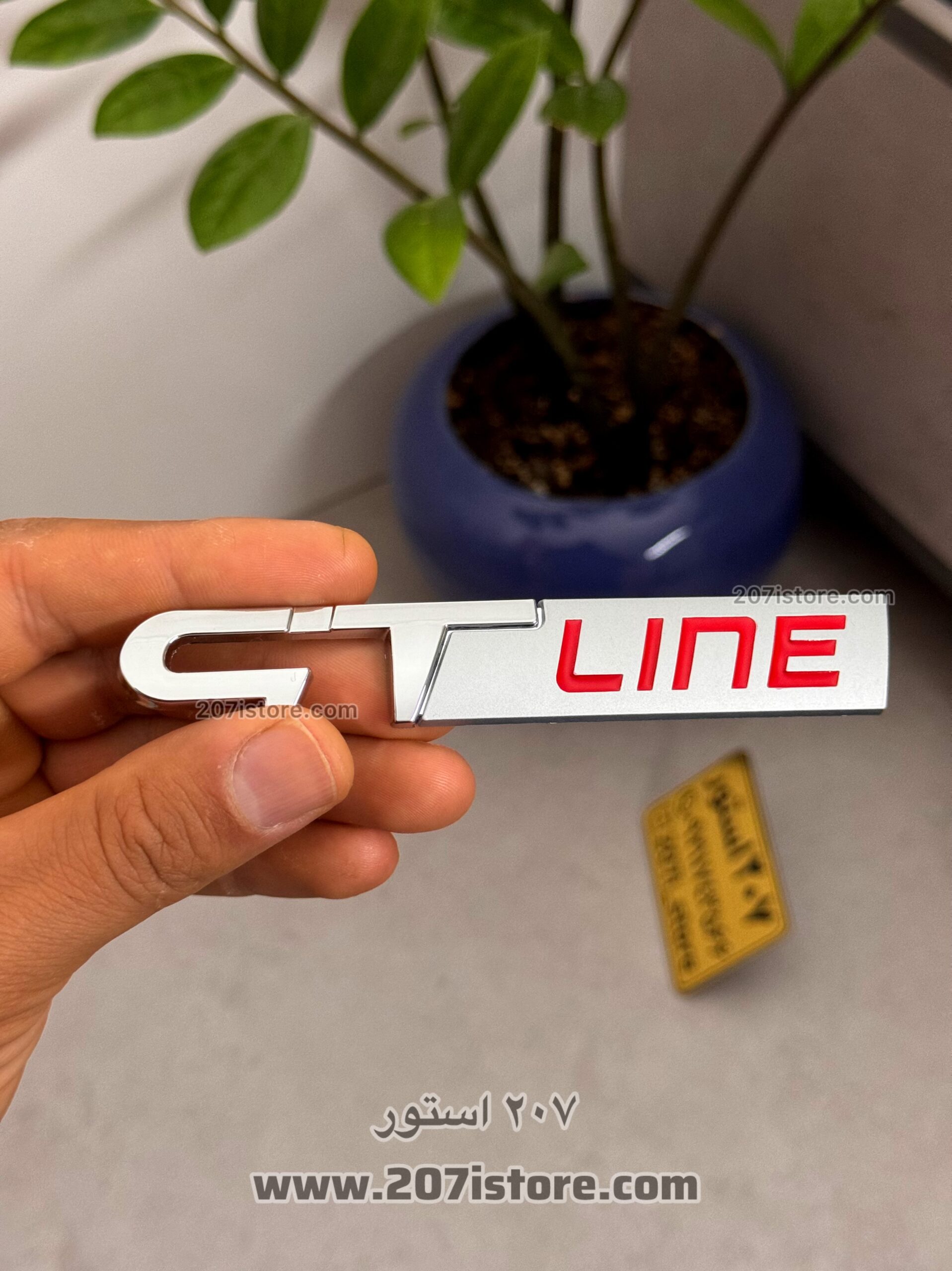 photo-output آرم نوشته GT LINE تمام استیل وارداتی-کد00 سیلور - Image 1