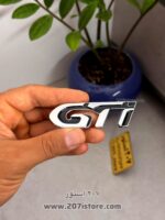 آرم نوشته GTI تمام استیل وارداتی-کد03 سیلور