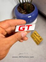 آرم نوشته GT تمام استیل وارداتی-کد06 قرمز