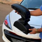 کنسول وسط متحرک فابریکی پژو 206 و 207 -مشکی پیانویی